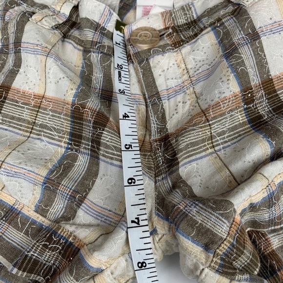 Nori Juniors Gray/Tan Plaid Shorts 100% Cotton - Picture 9 of 12